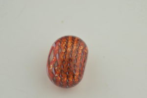 hollow blown twisted cane bead