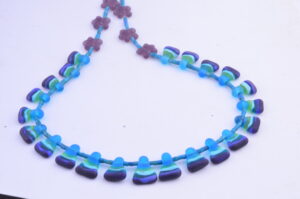 blue purple green Hellenistic pendant necklace