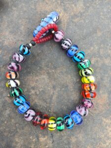 bracelet with rainbow over black and white